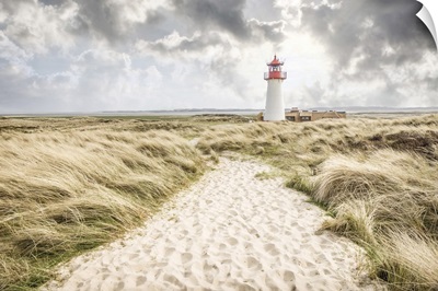List-West Lighthouse On The Ellenbogen Peninsula, Sylt, Schleswig-Holstein, Germany