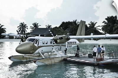 Maldives, Seaplane at Resort