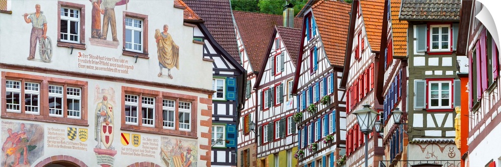 Traditional Half Timbered buildings in Schiltach's Picturesque Medieval Altstad (Old Town), Schiltach, Baden-Wurttemberg, ...