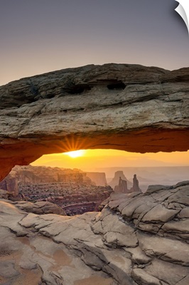 Mesa Arch Rock Formation In The Canyonlands National Park At Sunrise, Utah