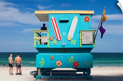 Miami Beach, South Beach, Lifeguard hut on Miami Beach