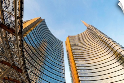 Milan, Lombardy, Italy. -Gae Aulenti Square With Unicredit Towers