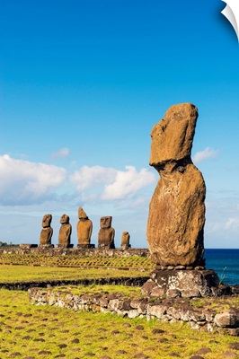 Moai At Tahai, Easter Island, Polynesia, Chile