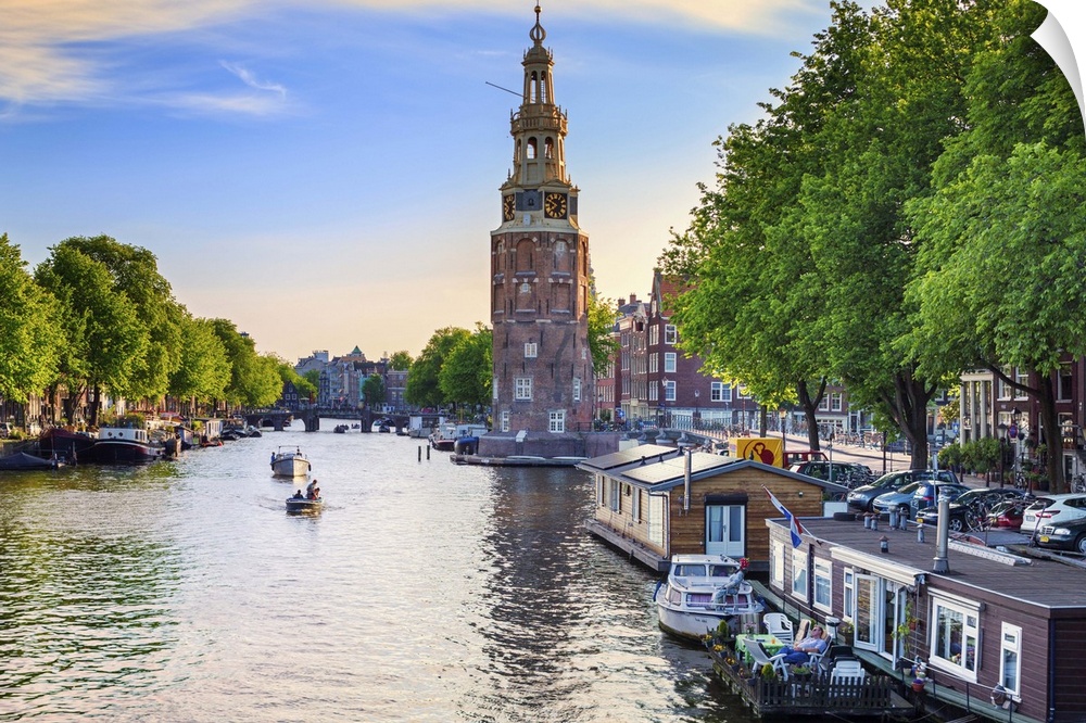 Netherlands, North Holland, Amsterdam. Montelbaan Tower at Oude Schans