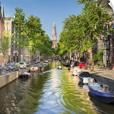Netherlands, North Holland, Amsterdam. The Zuiderkerk bell tower