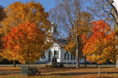 New England, Indian Summer, East, Vermont, Newfane, Town Square