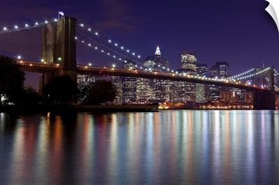 New York City, Manhattan, Brooklyn Bridge and Downtown Manhattan