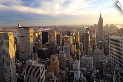 New York City, Manhattan from the viewing deck of the Rockefeller Center