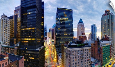 New York, Manhattan, Midtown, Broadway towards Times Square
