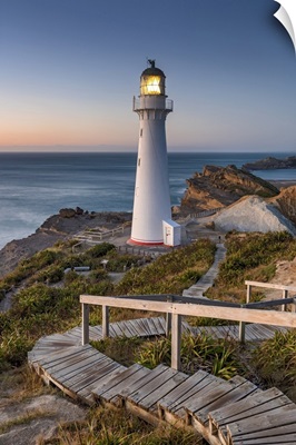 New Zealand, North Island, Castlepoint Lighthouse, Morning Light