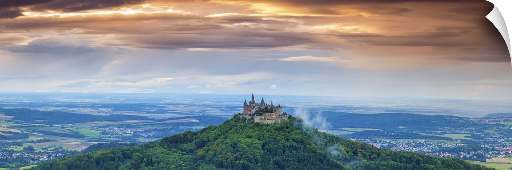 Elevated view towards Hohenzollern Castle