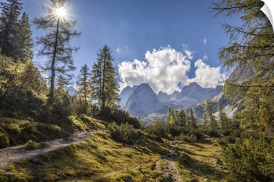 Path To Lake Seebensee In The Gais Valley, Ehrwald In Tirol, Tyrol, Austria