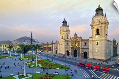 Peru, Lima, Cathedral Of Lima, 16th Century, Plaza Mayor, Plaza de Armas