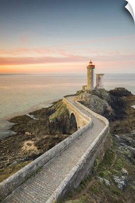 Petit Minou lightouse at sunrise. Plouzane, Finistere, Brittany, France