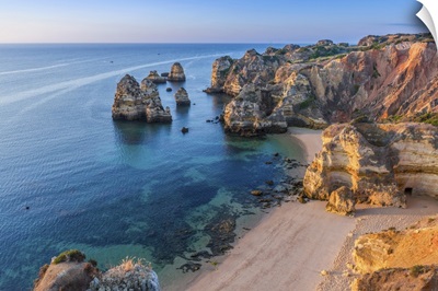Portugal, Algarve, Lagos, overlooking Camilo Beach (Praia do Camilo)