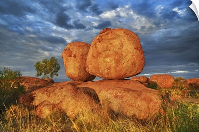Rock Formation At Devils Marbles, Australia, Northern Territory, Devils Marbles