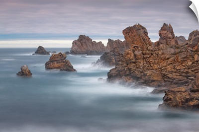 Rocky Coast At Pointe De Creac'h, France, Brittany, Finistere, Brest, Ouessant