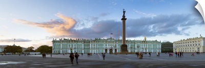 Russia, Saint Petersburg, Palace Square, Alexander Column and the Hermitage