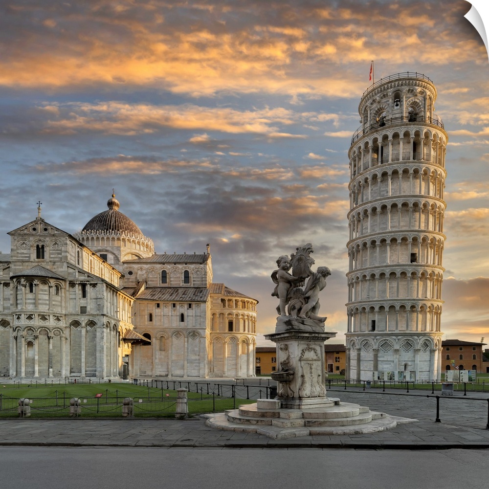 Santa Maria Assunta Cathedral and Leaning Tower of Pisa, Piazza dei Miracoil, Pisa, Tuscany, Italy.