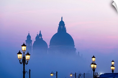 Santa Maria Della Salute Church In The Mist, Venice, Veneto, Italy