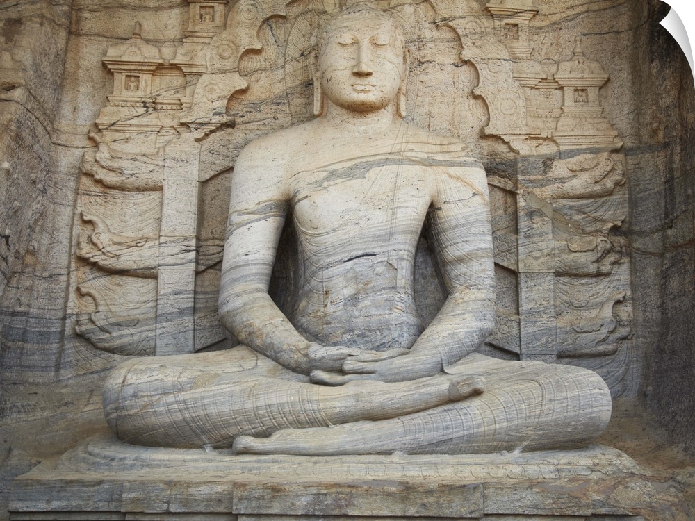 Seated Buddha, Gal Vihara, Polonnaruwa (UNESCO World Heritage Site), North Central Province, Sri Lanka