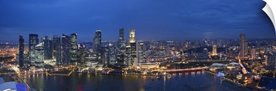 Singapore, Aerial view of Singapore Skyline