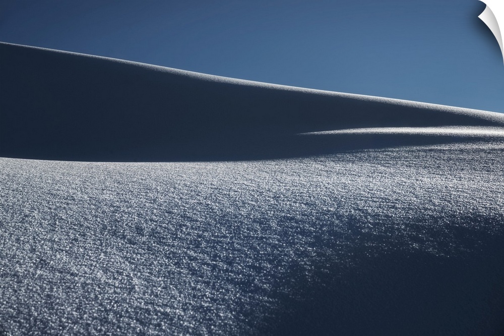 Snow dunes of the Tuscany Appenines. Appennino Tosco Emiliano, Tuscany, Italy.