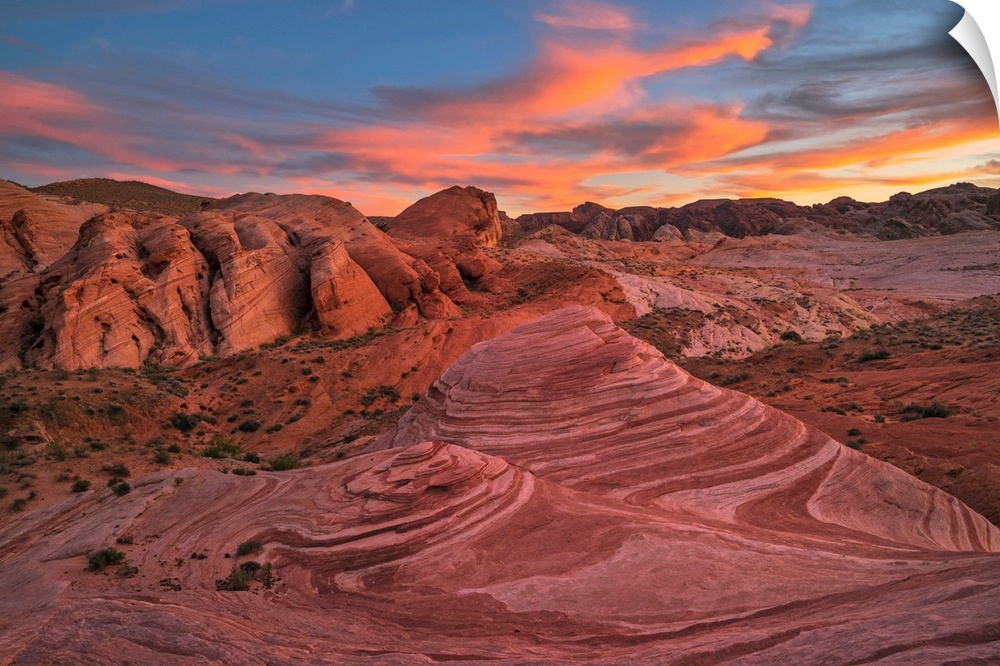 USA, Southwest, Nevada, Valley of Fire, State Park, Fire Wave.