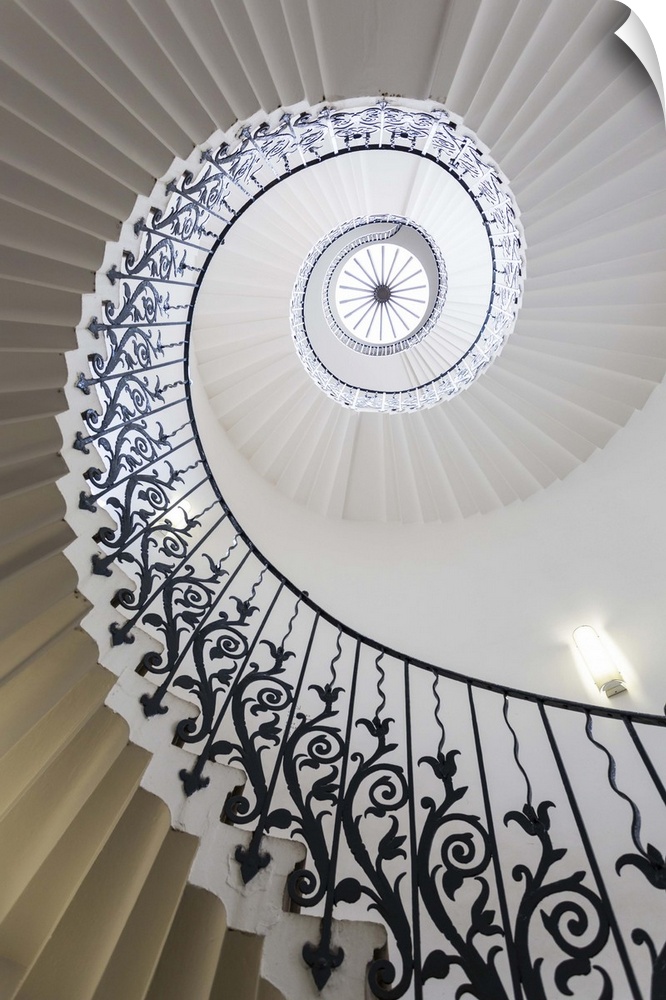 Spiral staircase, The Queen's House, Greenwich, UK
