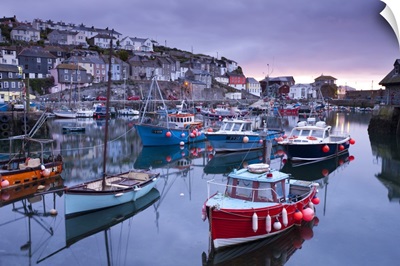 Sunrise over the picturesque harbour at Mevagissey, Cornwall, England