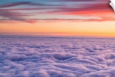 Sunset From Mount Guglielmo Above The Clouds, Brescia Province, Lombardy District, Italy