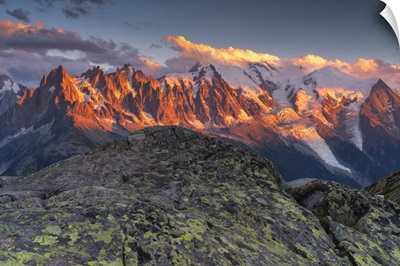 Sunset With A View, Chamonix Valley, Chamonix Mont Blanc, Haute-Savoie, France