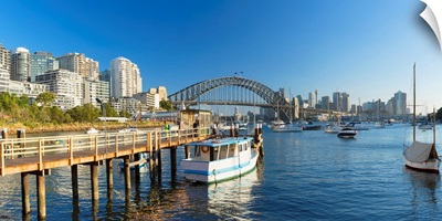 Sydney Harbour Bridge From Lavender Bay, Sydney, New South Wales, Australia