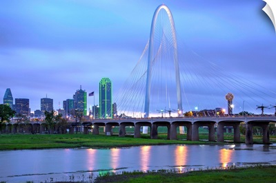 Texas, Dallas; Margaret Hunt Hill Bridge; Trinity River; Ronald Kirk Bridge