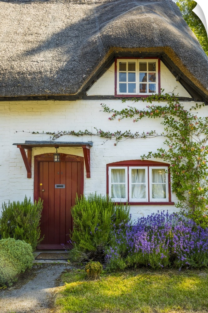 Thatched cottage, Wherwell, Hampshire, England, UK