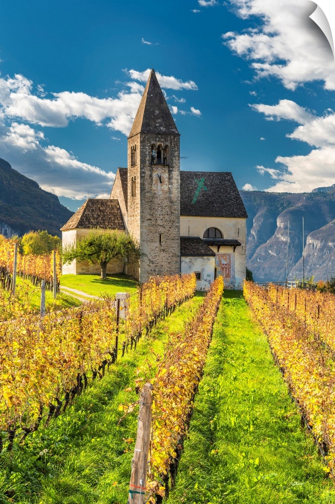 Mazon, Ora/Neumarkt, Province Of Bolzano, South Tyrol, Italy, Europe. The Church San Michele Arcangelo