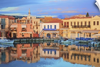 The Harbour at Rethymno, Rethymno, Crete, Greek Islands, Greece, Europe