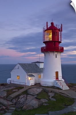 The idyllic Lindesnes Fyr Lighthouse, Lindesnes, Norway
