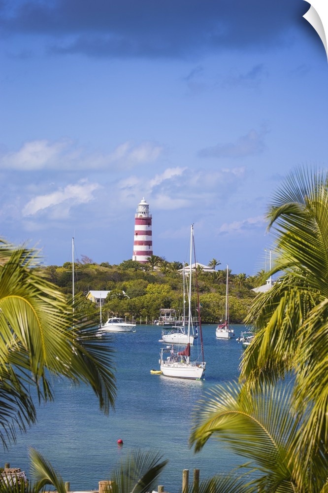 Bahamas, Abaco Islands, Elbow Cay, Hope Town, Elbow Reef Lighthouse - The last kerosene burning manned lighthouse in the w...