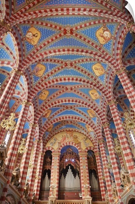 The Painted Interior Ceiling Of The Almagro Basilica, Almagro, Buenos Aires, Argentina