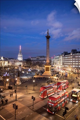 Trafalgar Square, London, England, Uk