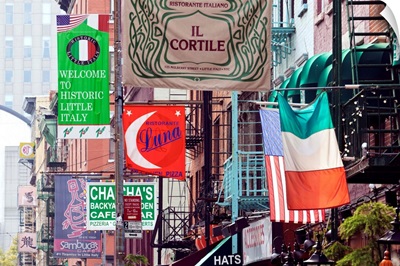 Typical Street Scene in Little Italy, Manhattan, New York