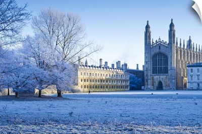 UK, England, Cambridgeshire, Cambridge, King's College Chapel in winter
