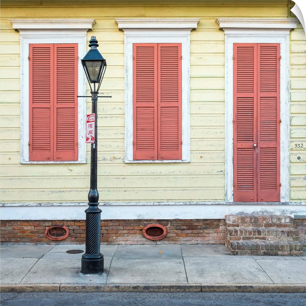 United States, Louisiana, New Orleans. Colorful doors and windows in the French Quarter.