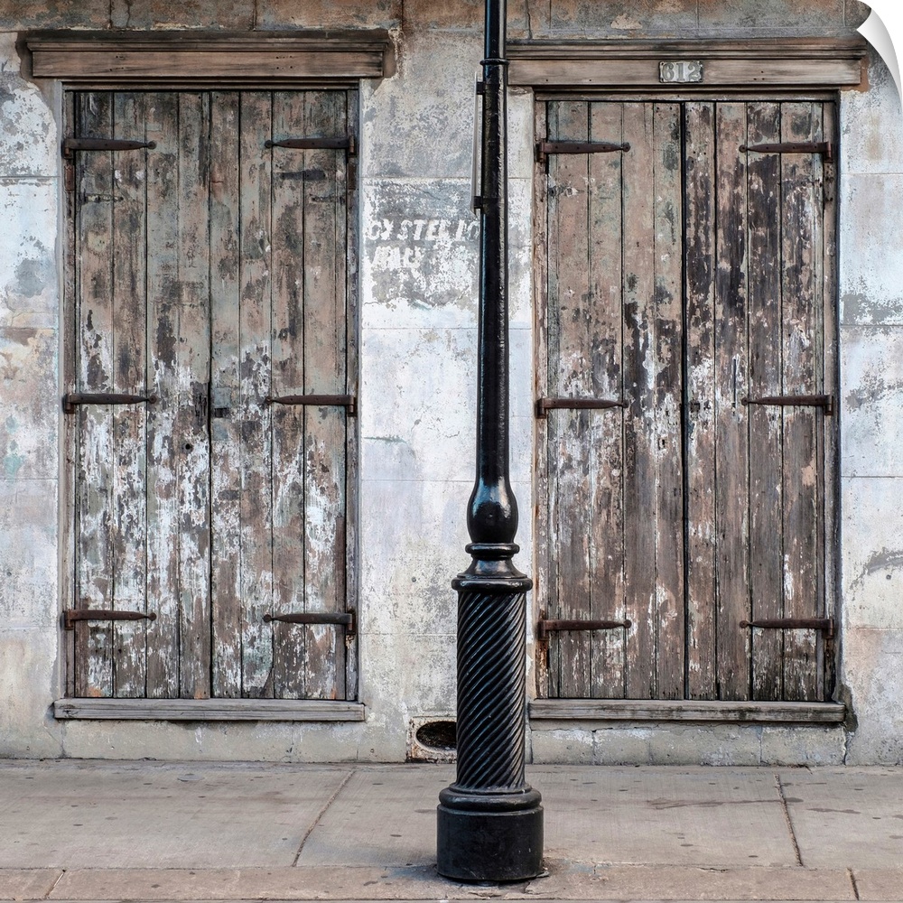 United States, Louisiana, New Orleans. French Quarter doors on Dauphine St.