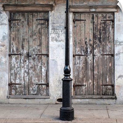 United States, Louisiana, New Orleans. French Quarter doors on Dauphine St