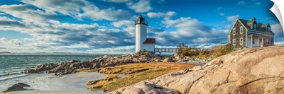 USA, New England, Massachusetts, Cape Ann, Annisquam Lighthouse, Late Afternoon, Autumn