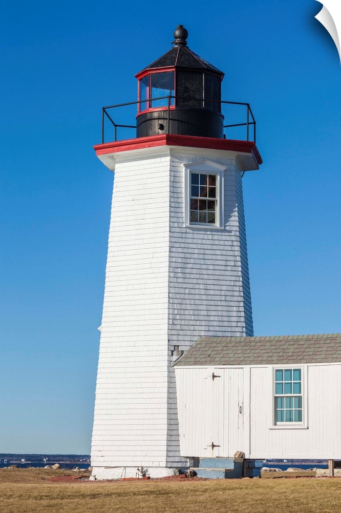 USA, New England, Massachusetts, Cape Cod, Pocasset, Wings Neck Light lighthouse.