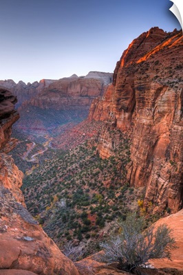 Utah, Zion National Park, from Canyon Overlook