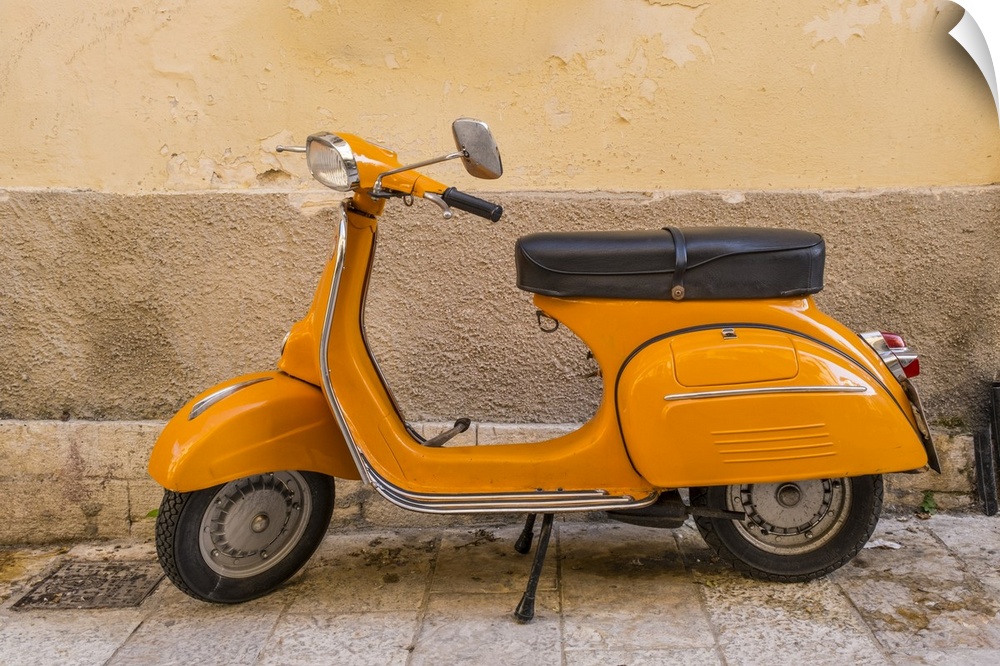 Vespa moped, Corfu Town, Corfu, Ionian Islands, Greece